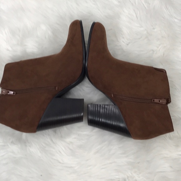 Carlos Santana Brown Fringe High Heel Ankle Boots - Picture 5 of 8